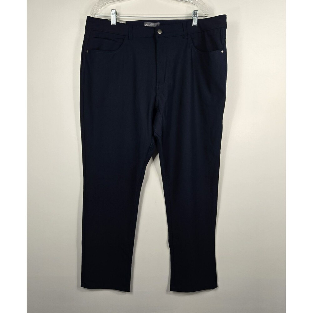 Members Mark Men's Size 40x32‎ Benton Performance Pants Slim Fit Navy Blue NWT